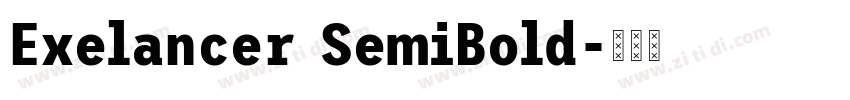 Exelancer SemiBold字体转换